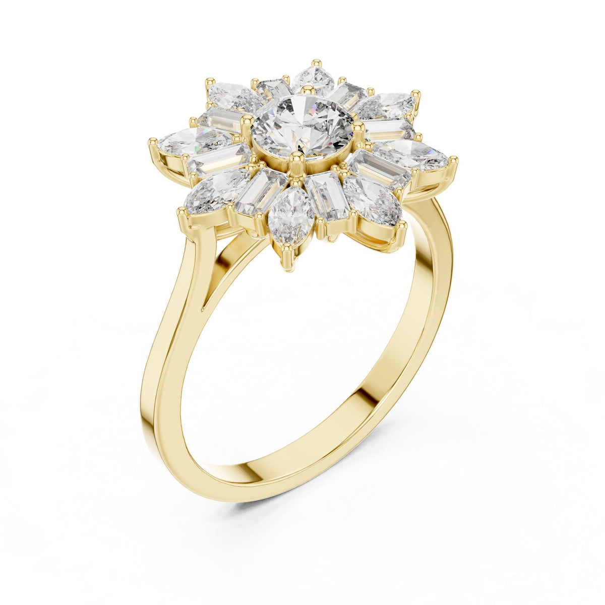 Round Halo Lab Grown Diamond Engagement Ring