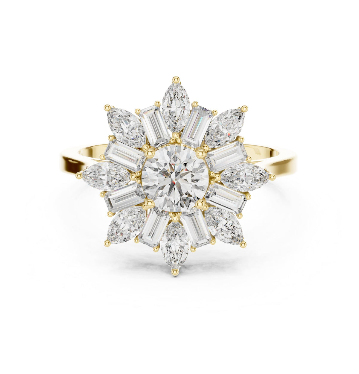 Round Halo Lab Grown Diamond Engagement Ring