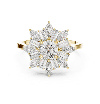 Round Halo Lab Grown Diamond Engagement Ring