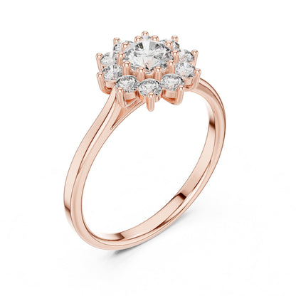 Round Halo Lab Grown Diamond Engagement Ring