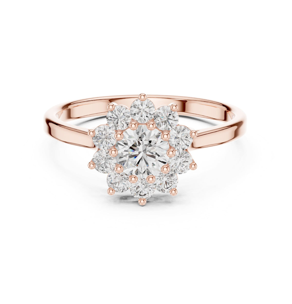 Round Halo Lab Grown Diamond Engagement Ring