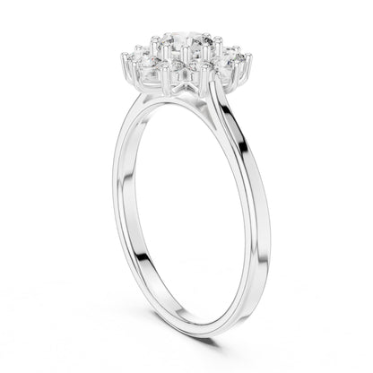 Round Halo Lab Grown Diamond Engagement Ring