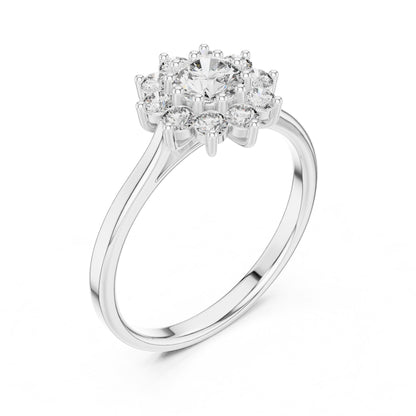 Round Halo Lab Grown Diamond Engagement Ring