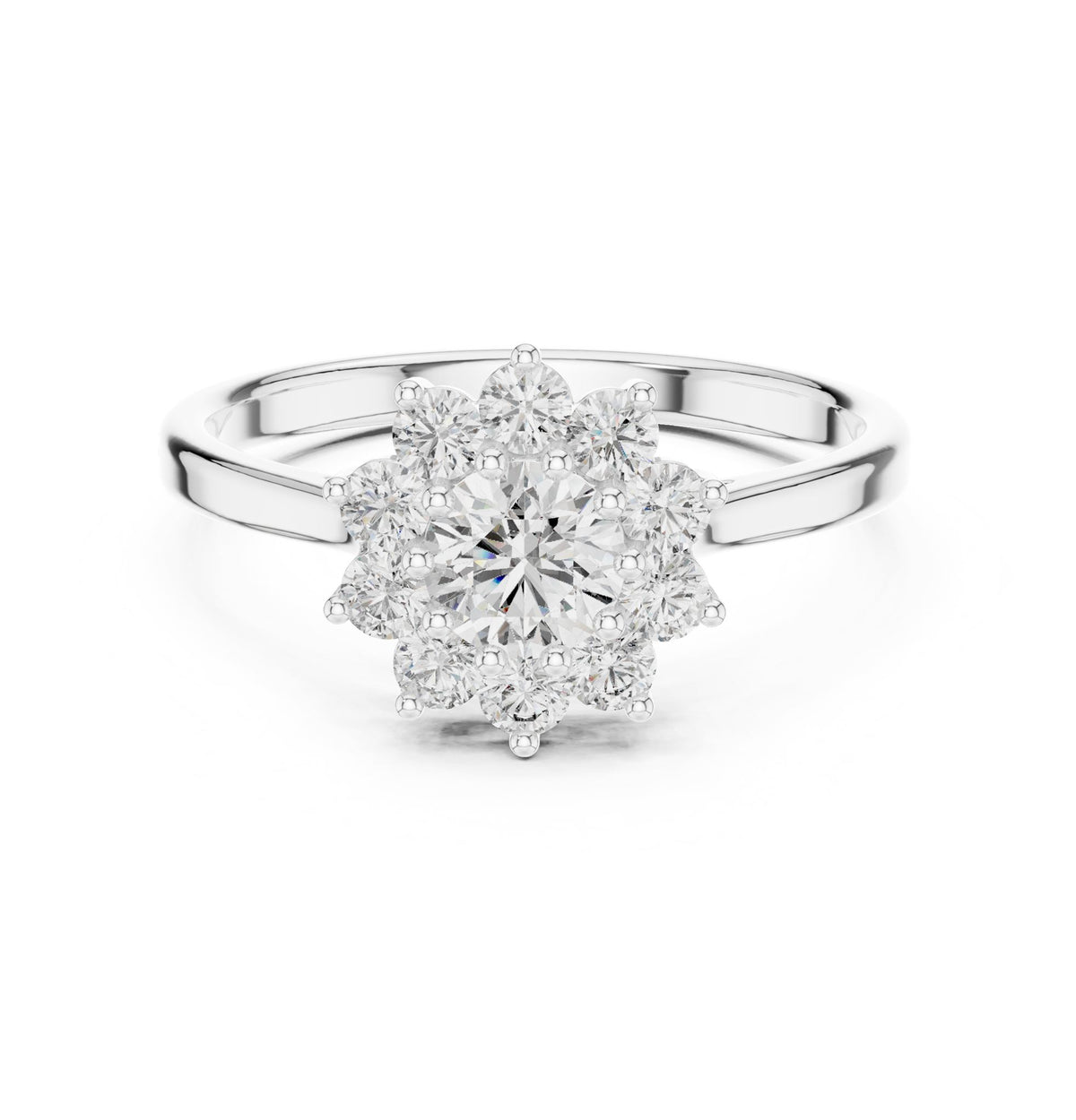 Round Halo Lab Grown Diamond Engagement Ring