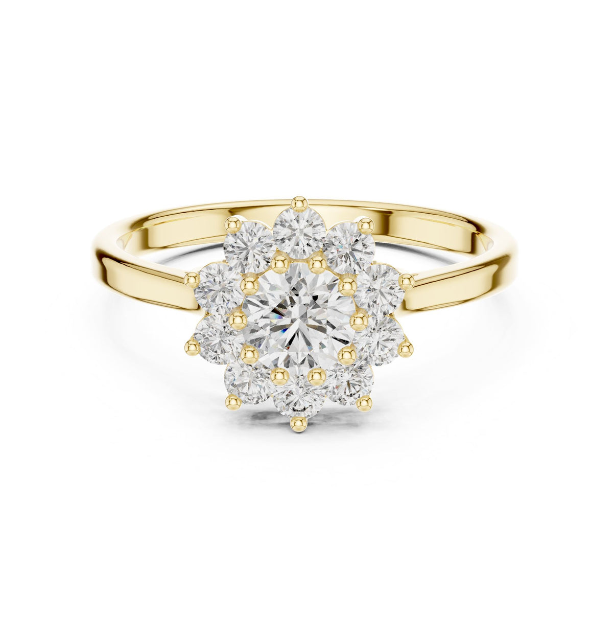 Round Halo Lab Grown Diamond Engagement Ring