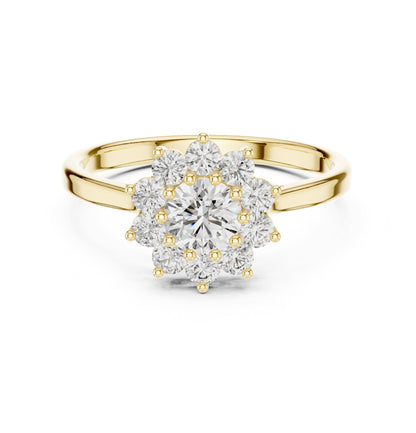 Round Halo Lab Grown Diamond Engagement Ring