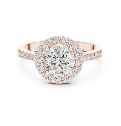 Round Halo Lab Grown Diamond Engagement Ring