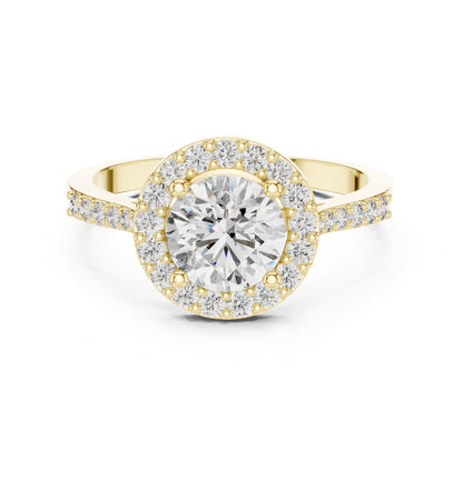 Round Halo Lab Grown Diamond Engagement Ring