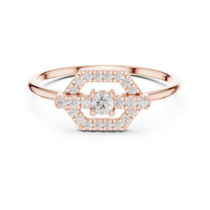 Round Halo Lab Grown Diamond Engagement Ring