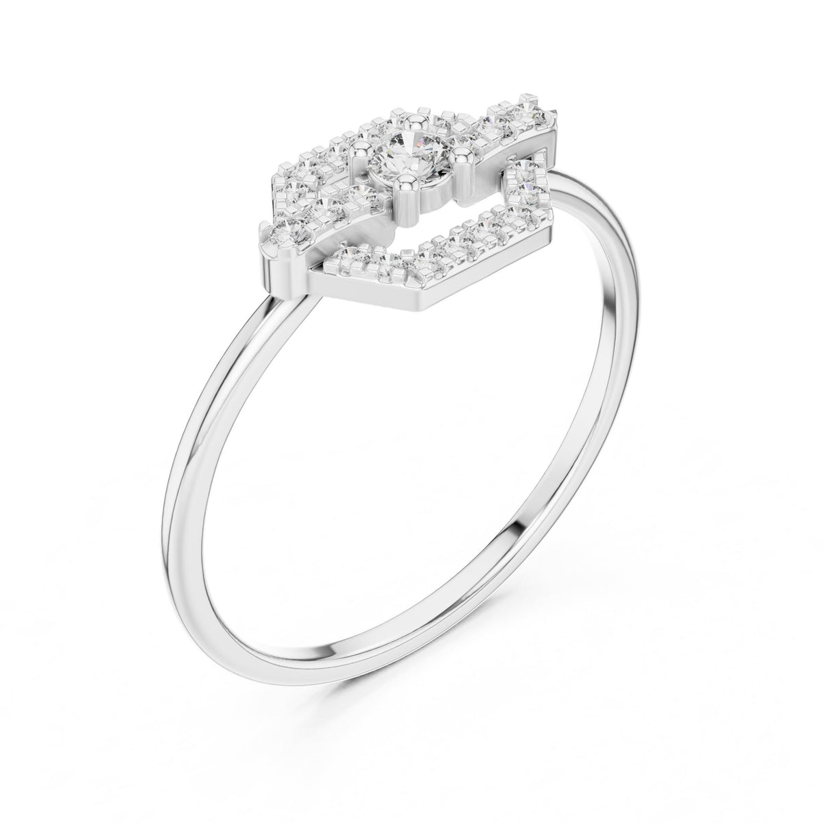 Round Halo Lab Grown Diamond Engagement Ring