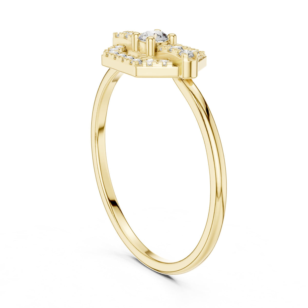 Round Halo Lab Grown Diamond Engagement Ring
