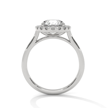 Round Halo Lab Grown Diamond Engagement Ring