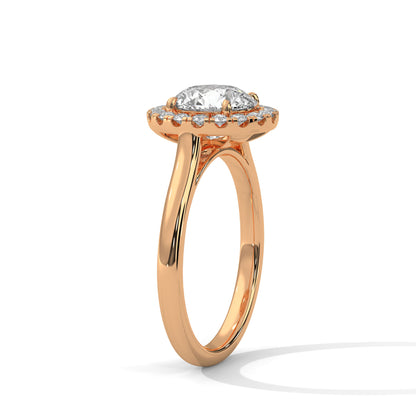 Round Halo Lab Grown Diamond Engagement Ring