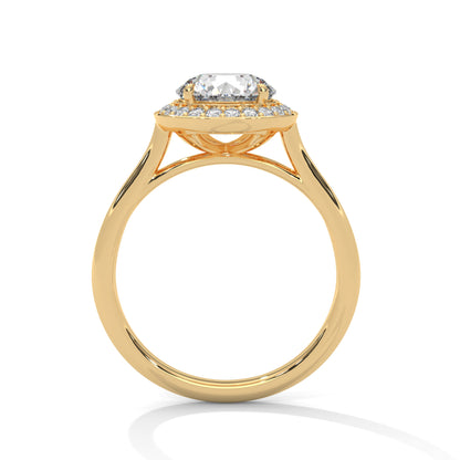 Round Halo Lab Grown Diamond Engagement Ring