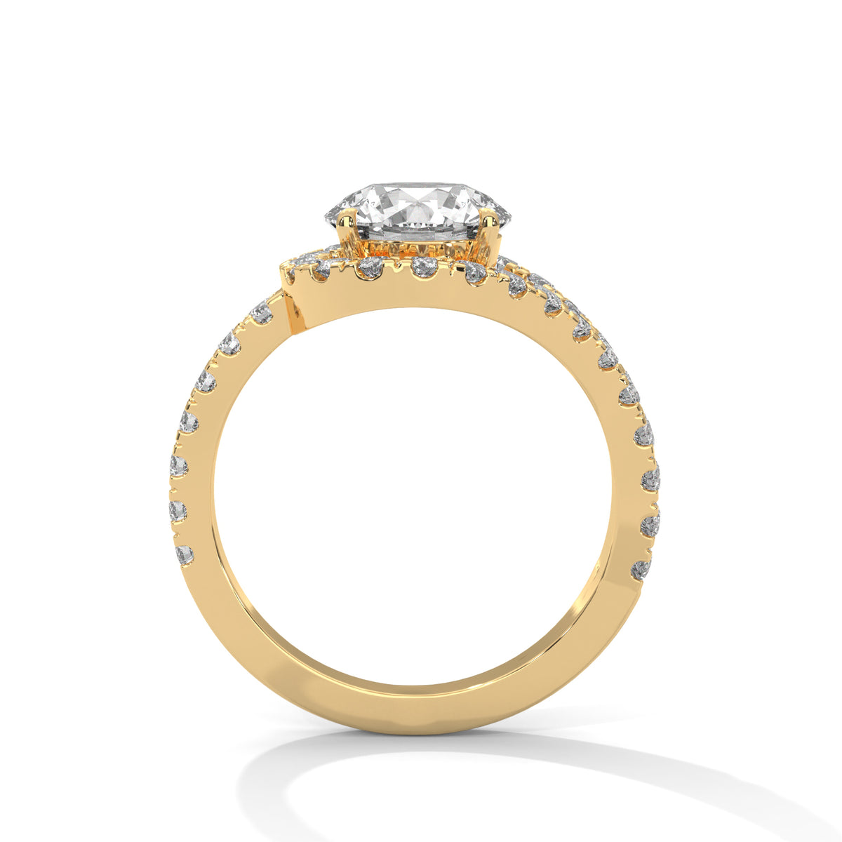 Round Halo Lab Grown Diamond Engagement Ring