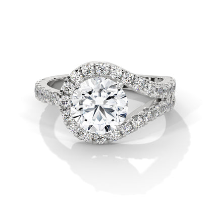 Round Halo Lab Grown Diamond Engagement Ring