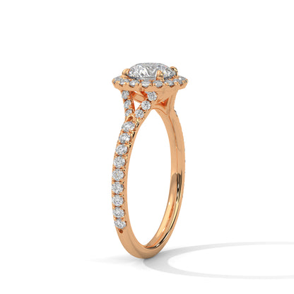 Round Halo Lab Grown Diamond Engagement Ring