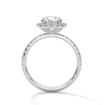 Round Halo Lab Grown Diamond Engagement Ring