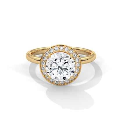 Round Halo Lab Grown Diamond Engagement Ring