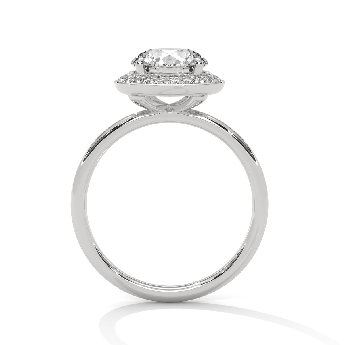 Round Halo Lab Grown Diamond Engagement Ring