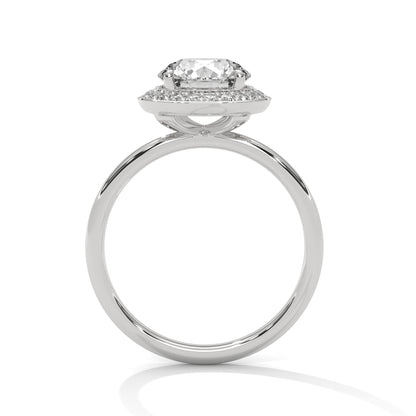 Round Halo Lab Grown Diamond Engagement Ring