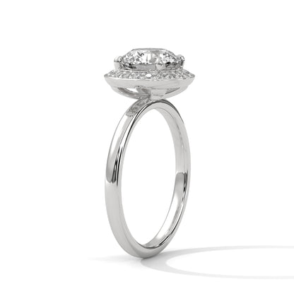 Round Halo Lab Grown Diamond Engagement Ring