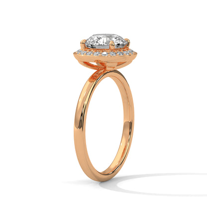 Round Halo Lab Grown Diamond Engagement Ring