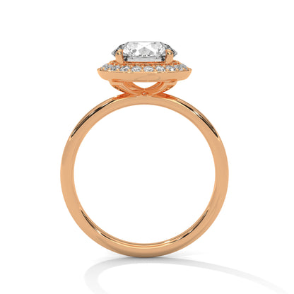 Round Halo Lab Grown Diamond Engagement Ring