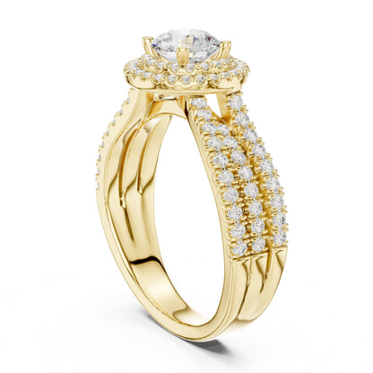 Round Halo Lab Grown Diamond Engagement Ring