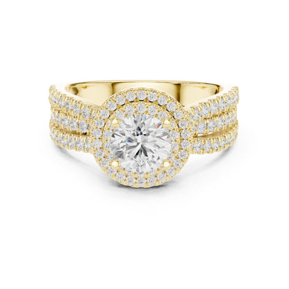 Round Halo Lab Grown Diamond Engagement Ring