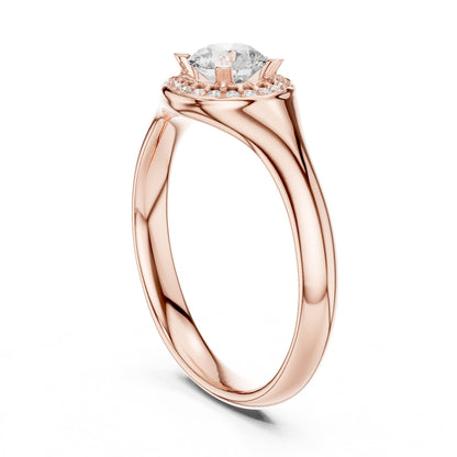 Round Halo Lab Grown Diamond Engagement Ring