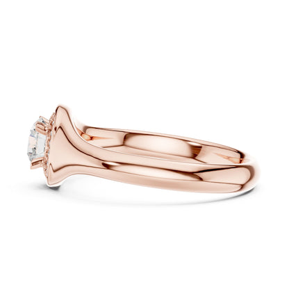 Round Halo Lab Grown Diamond Engagement Ring