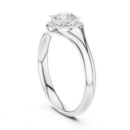 Round Halo Lab Grown Diamond Engagement Ring