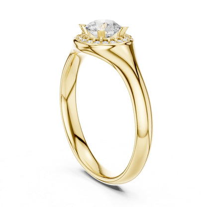 Round Halo Lab Grown Diamond Engagement Ring