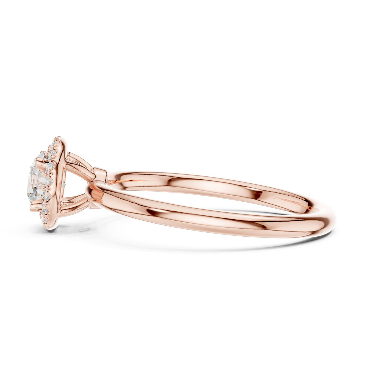 Round Halo Lab Grown Diamond Engagement Ring