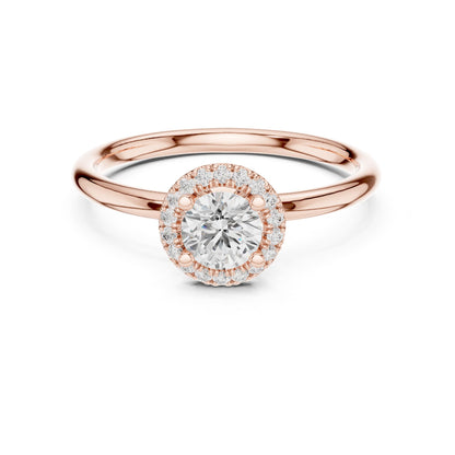Round Halo Lab Grown Diamond Engagement Ring