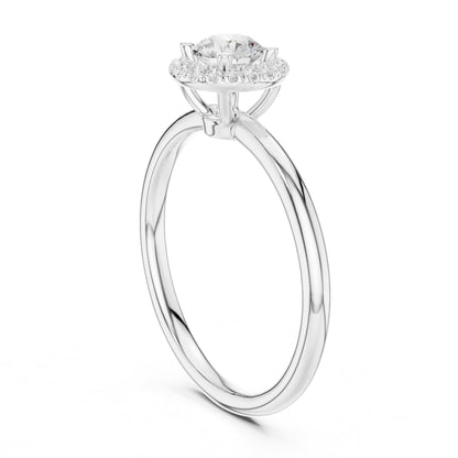 Round Halo Lab Grown Diamond Engagement Ring