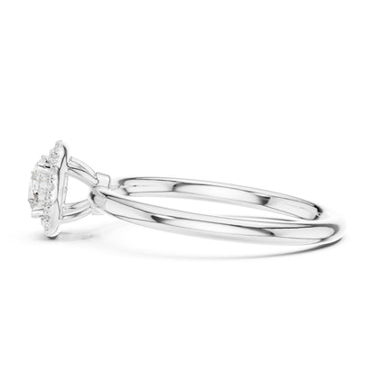 Round Halo Lab Grown Diamond Engagement Ring