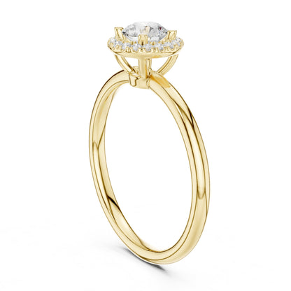 Round Halo Lab Grown Diamond Engagement Ring