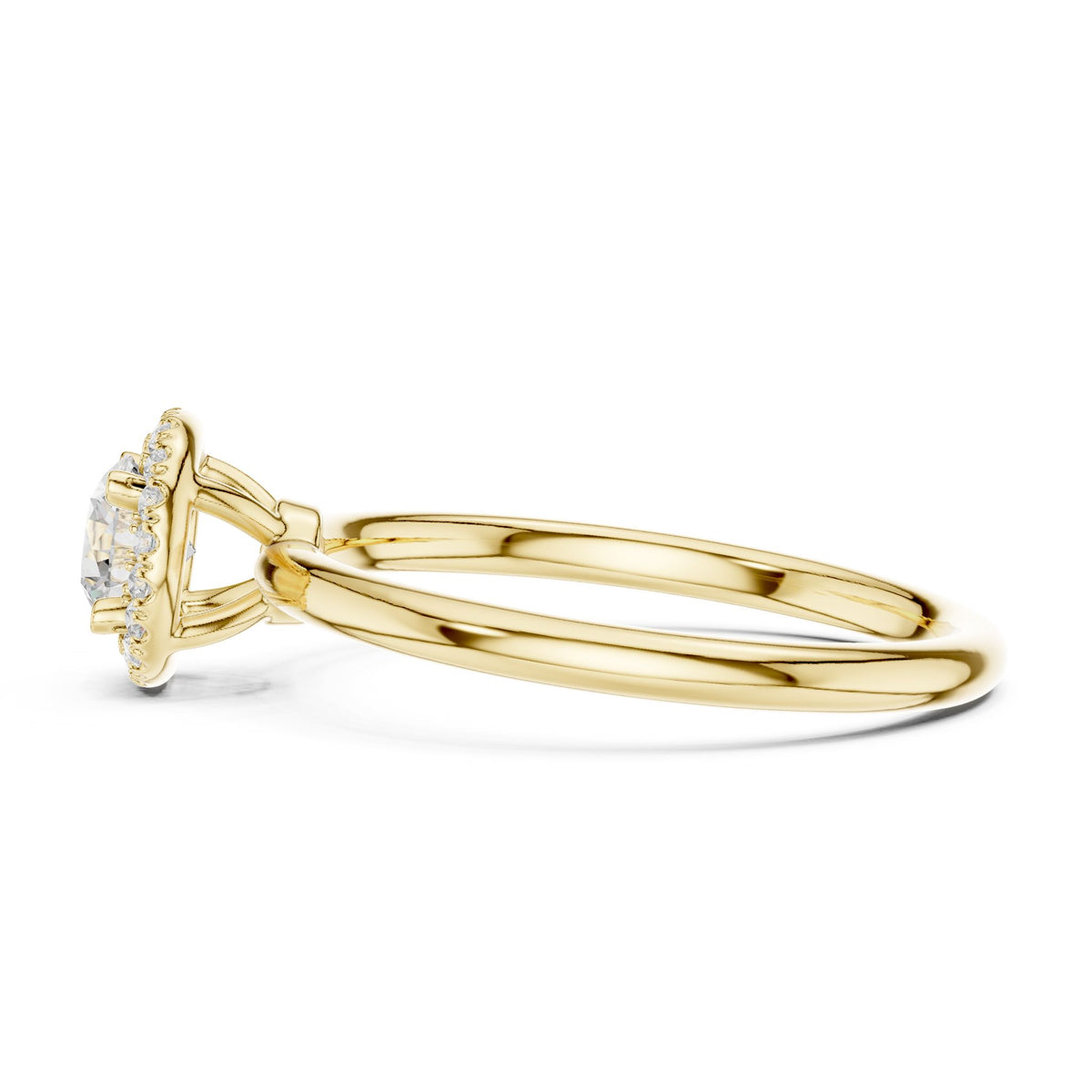 Round Halo Lab Grown Diamond Engagement Ring
