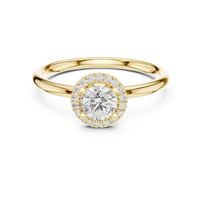 Round Halo Lab Grown Diamond Engagement Ring