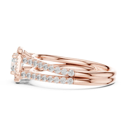 Round Halo Lab Grown Diamond Engagement Ring