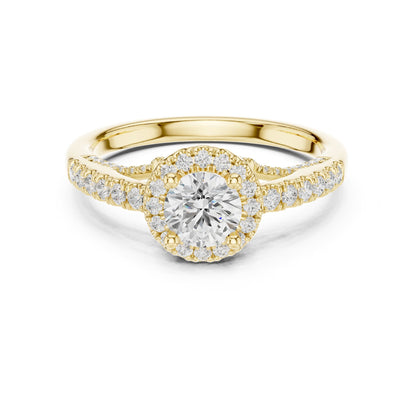 Round Halo Lab Grown Diamond Engagement Ring