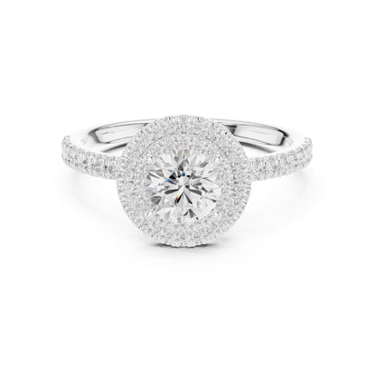 Round Halo Lab Grown Diamond Engagement Ring