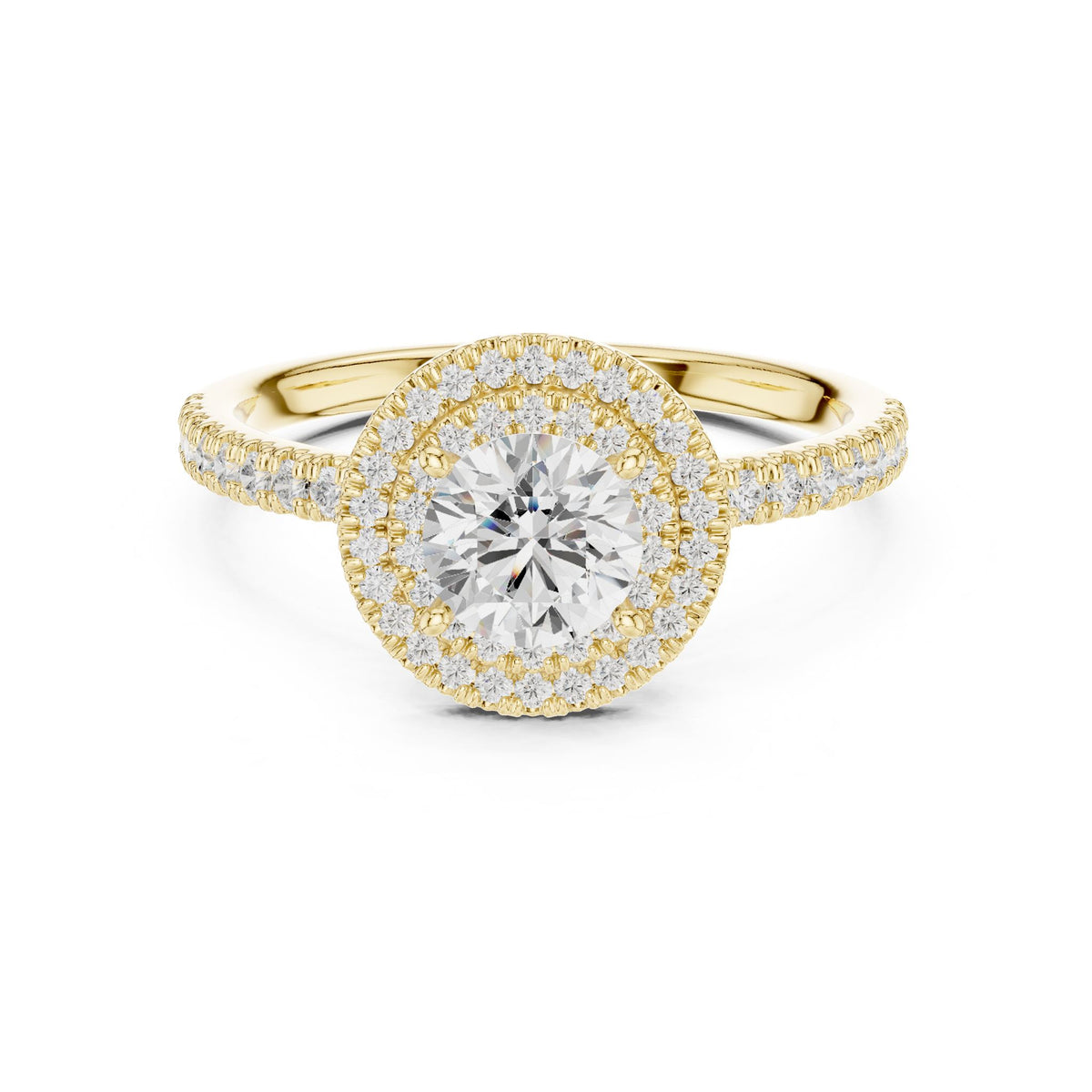 Round Halo Lab Grown Diamond Engagement Ring