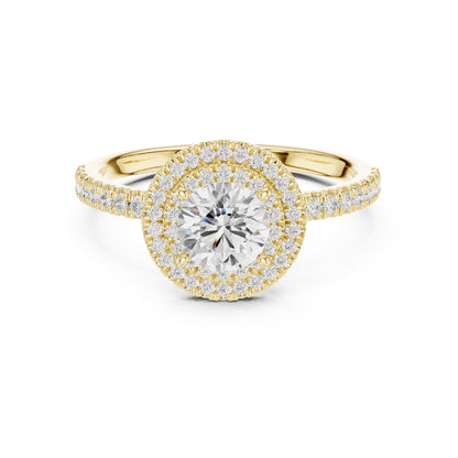 Round Halo Lab Grown Diamond Engagement Ring