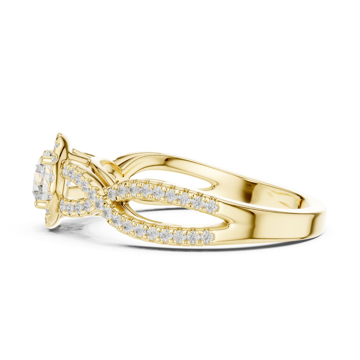 Round Halo Lab Grown Diamond Engagement Ring