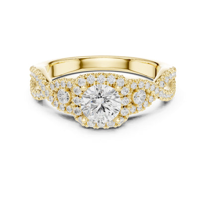 Round Halo Lab Grown Diamond Engagement Ring