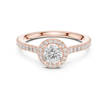 Round Halo Lab Grown Diamond Engagement Ring