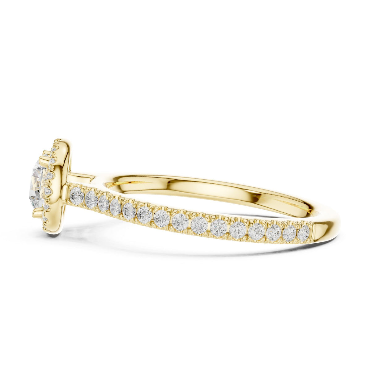 Round Halo Lab Grown Diamond Engagement Ring